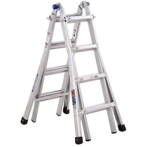 werner 18 foot ladder|18.5 foot aluminum telescopic ladder.